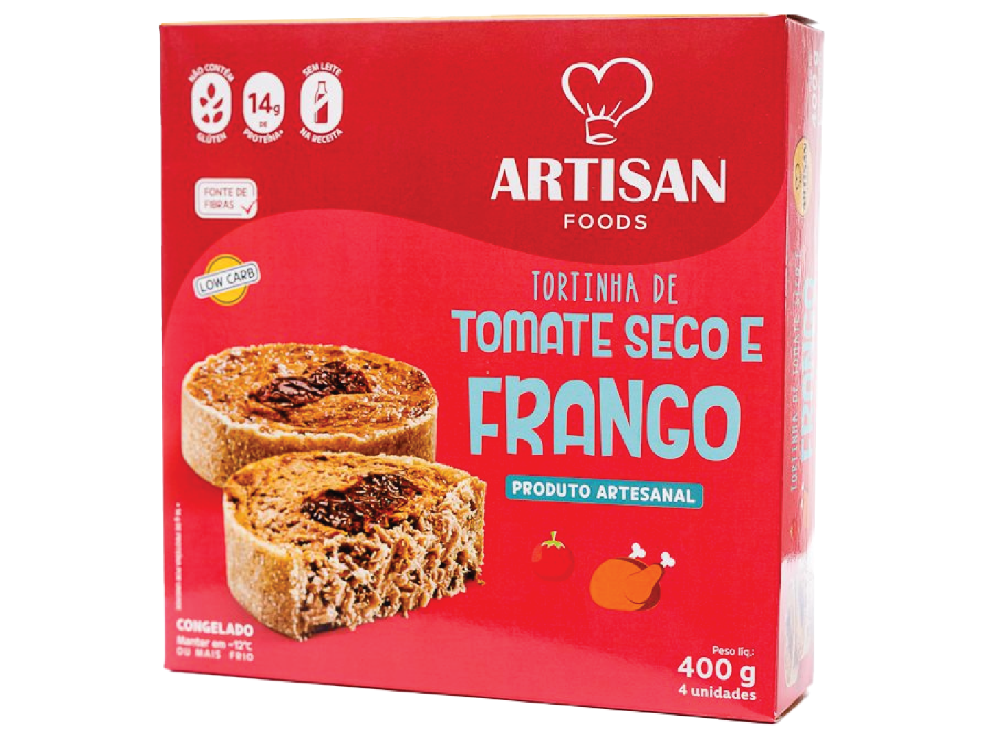 Tortinha de tomate seco c/ frango - 400g | 4 Uni