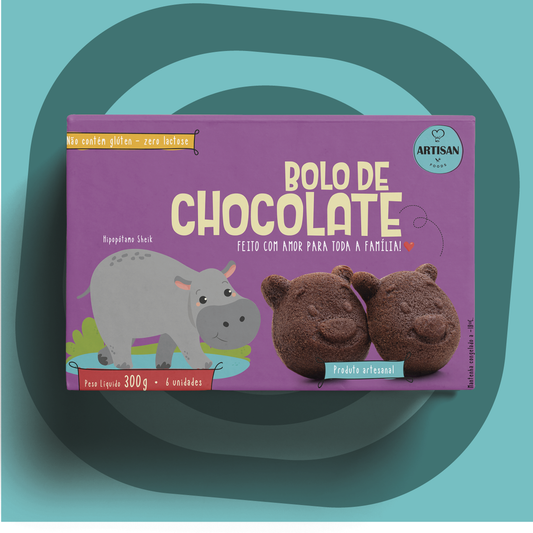 Bolo de chocolate - 300g | 6 Uni