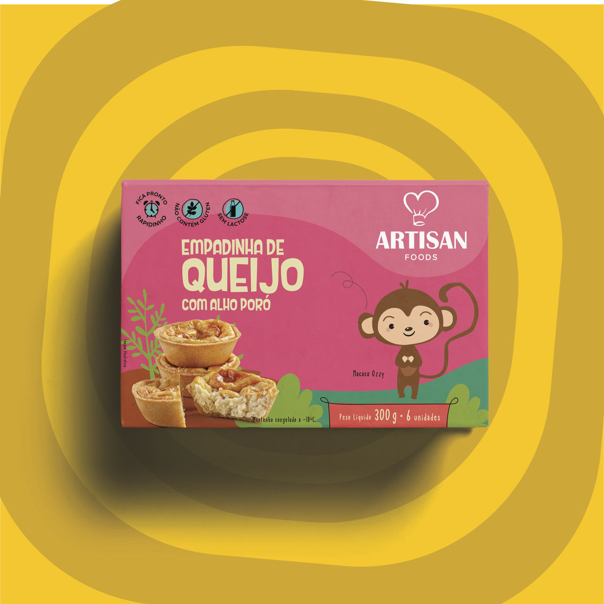 Empadinha de queijo c/ alho poró - 300g | 6 Uni