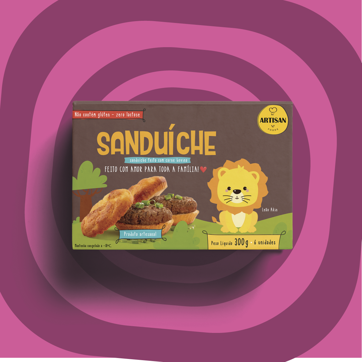 Sanduíche de carne bovina - 300g | 6 Uni