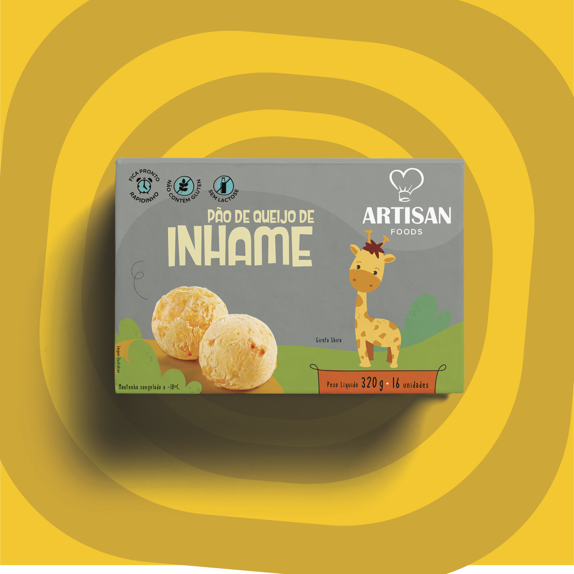 Pão de queijo de inhame - 320g | 16 Uni