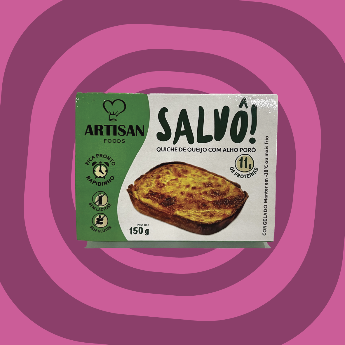 Quiche de queijo c/ alho poró | 150g
