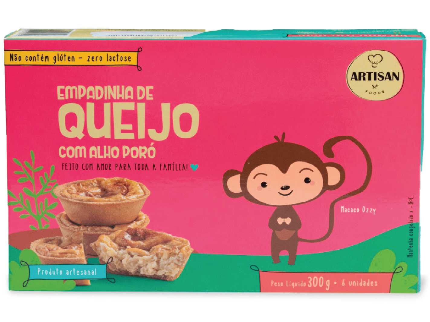 Empadinha de queijo c/ alho poró - 300g | 6 Uni - Artisan Foods