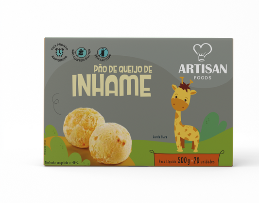 Pão de queijo de inhame - 500g | 20 Uni (NOVO TAMANHO)