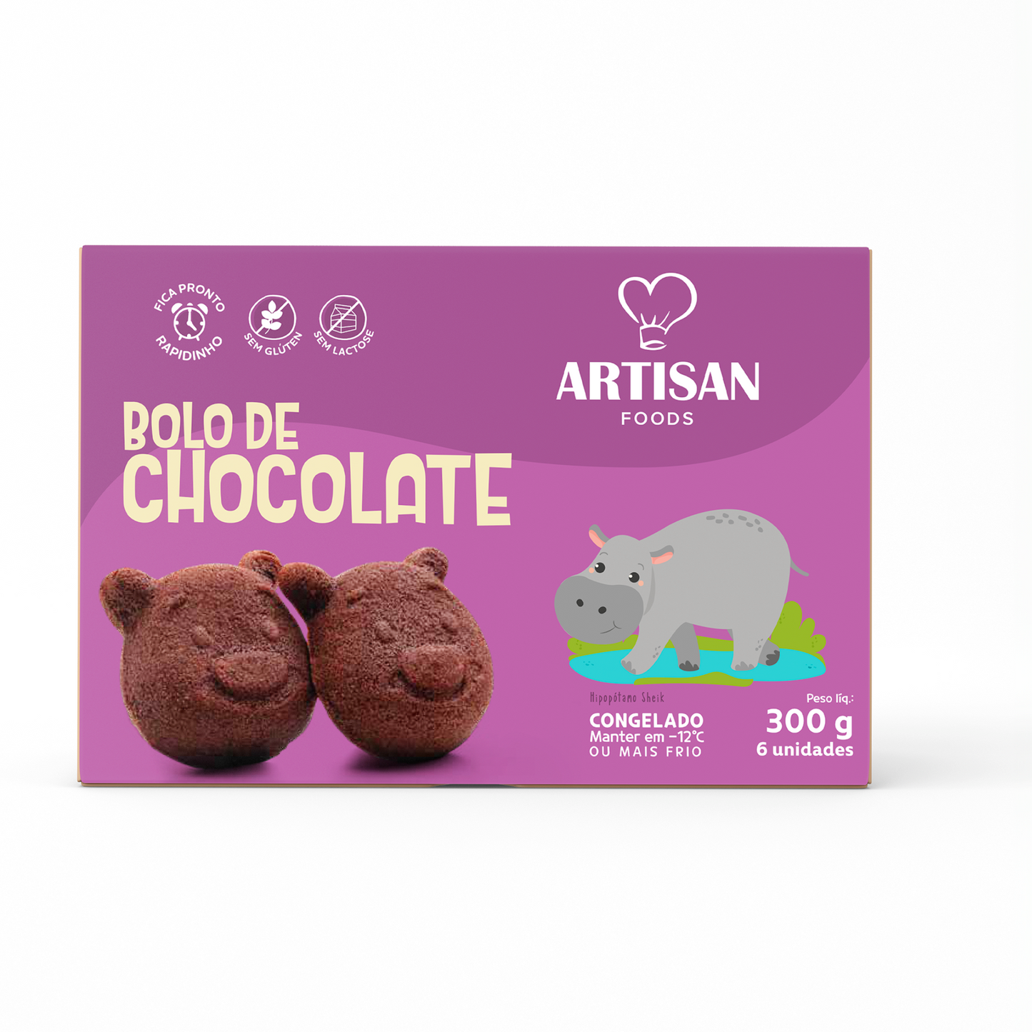 Bolo de chocolate - 300g | 6 Uni
